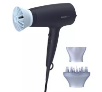 PHILIPS | Hair Dryer | BHD360/20 | 2100 W | 6 Temperature Settings | Ionic Function | Diffuser Nozzle | Black/Blue (BHD360/20)