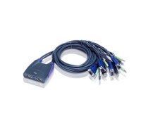 Aten 4-Port USB VGA/Audio Cable KVM Switch Aten 4-Port USB VGA/Audio Cable KVM Switch (0.9m, 1.2m) (CS64US-AT)