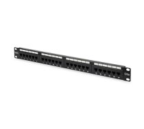 Digitus Patch Panel DN-91524U Black 48.2 x 4.4 x 10.9 cm Category: CAT 5e; Ports: 24 x RJ45; Retention strength: 7.7 kg; Insertion force: 30N max (DN-91524U)