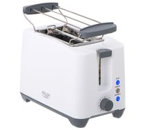 Adler Toaster AD 3216 Power 750 W Number of slots 2 Housing material Plastic White (AD 3216)