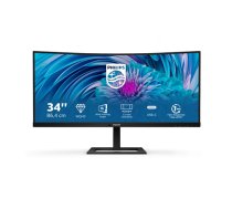 Philips UltraWide LCD Monitor  346E2CUAE 34  " VA WQHD 21:9 4 ms 300 cd/m² Black HDMI ports quantity 1 100 Hz (346E2CUAE/00)