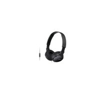 SONY MDR-ZX110AP On-Ear Headphones - Headset Function, Foldable, Black (MDRZX110APB.CE7)