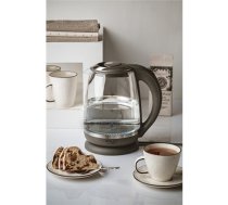 Adler Kettle | AD 1286 | Standard | 2200 W | 2 L | Plastic/Glass | 360° swivel base | Grey (AD 1286)