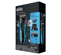 Braun | Shaver with trimmer | Series 3 Shave AND Style 3010BT | Operating time (max) 45 min | Wet  AND  Dry | NiMH | Black/Blue (3010BT)