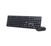 Gembird Keyboard and Mouse | KBS-W-01 | Set | Wireless | Mouse included | Batteries included | US | Black (KBS-W-01)