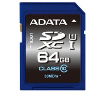 Adata Premier | 64 GB | SDHC | Flash memory class 10 | No (ASDX64GUICL10-R)
