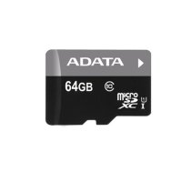 ADATA Premier UHS-I 64 GB MicroSDXC Flash memory class 10 SD adapter (AUSDX64GUICL10-RA1)