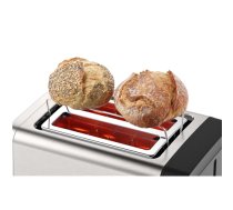 BOSCH DesignLine Toaster | TAT4P420 | 970 W Power | 2 Slots | Stainless Steel Housing | Stainless Steel/Black (TAT4P420)