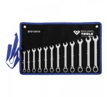 BRILLIANT TOOLS Kombinēto sprūdatslēgu komplekts 8-19mm, 12gab. (BT013212&BT)