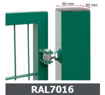 Kvadrātprofilu vārtu stabs RAL7016  60*60*2200MM 1,5M V (000992)