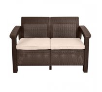 Dubultdīvāns KETER CORFU LOVE SEAT brūns (223214)