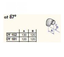 Dūmvada līkumi 45* D80 (2 gab), DY154 (D89112)