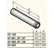 Dūmvada gargabals D60/100 1000mm, DY682 (D58825)