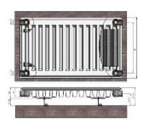 TERMOLUX Radiators 11x500x1100 sānu piesl. (9015011)