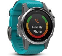 Garmin Fenix 5s Silver with Turquoise Band (010-01685-01)