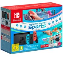 Nintendo Switch Neon Blue and Neon Red Joy‑Con + Sports Bundle