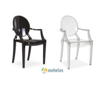 Birojam Krēsls Luis balts/melns
