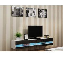 CAMA Meble Mēbeles VIGO Tv-galdiņš 180 открытая белый/черный глянец CAMA