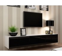 CAMA Meble Mēbeles VIGO Tv-galdiņš 180 белый/черный глянец CAMA