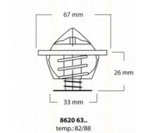 Termostats, Dzesēšanas šķidrums TRISCAN 8620 6382