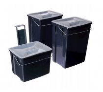 CURVER Atkritumu tvertņu komplekts Biobox 2x10L+6L pelēks (0808993840)