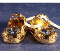 Suvenīrs Bērnu kurpītes zēnam Zilas ''Blue Swarovski'' TD0844