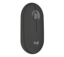 LOGITECH Pebble 2 M350s Wireless Mouse, RF Wireless + Bluetooth, 4000 DPI, Tonal Graphite (910-007015)