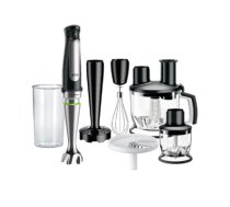 BRAUN Hand Blender MQ 7087X, 1000W, 1.5L Food processor bowl, ActiveBlade, SmartSpeed, Inox/Black (MQ7087X)