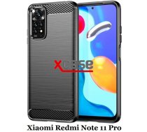 X-Line Xiaomi Redmi Note 11 Pro / Redmi Note 11 Pro 5G Slim Triecienizturīgs Maciņš Apvalks Vāciņš Soma Maks Cover Bampers Melns (Shockproof Case Black)