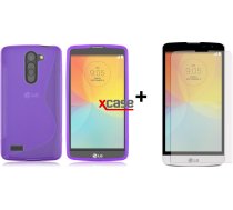X-Line LG L Bello D331/D335 Silikona Apvalks Vāciņš Maciņš Soma Maks Bampers Cover Violets (Silicone Case Purple) + Aizsargplēve ekrānam!