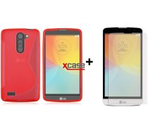 X-Line LG L Bello D331/D335 Silikona Apvalks Vāciņš Maciņš Soma Maks Bampers Cover Sarkans (Silicone Case Red) + Aizsargplēve ekrānam!