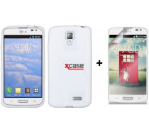 X-Line LG F70 D315 Silikona Apvalks Vāciņš Maciņš Soma Maks Bampers Cover Balts (Silicone Case White) + Aizsargplēve ekrānam!