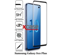X-Line Samsung Galaxy S10+ Plus SM-G975F Full Cover 3D Edge (ar noapaļotām malām) Tempered Glass Bruņota Stikla Ekrāna Aizsargstikls Screen Protector