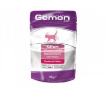 GEMON Cat pouch Kitten with chicken 6 x 100g - ar vistu - Kompleksā konservēta barība kaķēniem