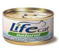 LIFE CAT TUNA with WHITE FISH - konservi kaķiem 6 x 85g - Pilnvērtīgi konservi kaķiem ar tunci un balto zivi