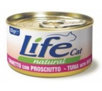 LIFE CAT TUNA with HAM - konservi kaķiem 6 x 85g - Pilnvērtīgi konservi kaķiem ar tunci un šķiņķi