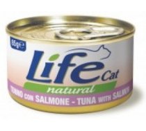 LIFE CAT TUNA with SALMON - konservi kaķiem 6 x 85g - Pilnvērtīgi konservi kaķiem ar tunci un lasi