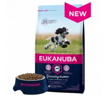 Eukanuba Puppy & Junior Medium Breed Chicken - sausā barība ar vistas gaļu vidējo šķirņu kucēniem 3kg - sausā barība vidēja lieluma šķirņu kucēniem 11-25kg