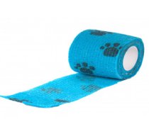 Show Tech Self-Cling Bandage Blue with Paws - elastīgs, pašlīmējošs pārsējs suņiem 7,5 cm x 4,5 m - Elastīgs pārsējs, zils