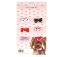 Show Tech Polka Dot Bows with clip 6 pcs Bows - bantītes 6 gab. - Bantītes dažādās krāsās