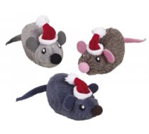 Nobby Xmas plīša pele 1 gab. - Rotaļlieta kaķiem 8cm