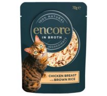 Encore Cat Chicken with Brown Rice 6 x 70g - konservi kaķiem ar vistas krūtiņu un savvaļas rīsiem
