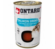 ONTARIO Drink Adult Salmon - konservi kaķiem 6 x 135g - Papildbarība pieaugušiem kaķiem - dzēriens ar laša gabaliņiem