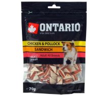 ONTARIO Dog Chicken Jerky Sandwich 70g - Gardums suņiem bez krāsvielām un konservantiem