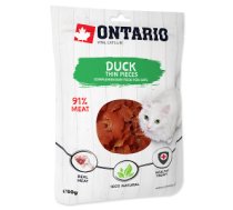 ONTARIO Cat Duck Thin Pieces - gardums kaķiem 3 x 50g - Gardums kaķiem - plāni pīles gabaliņi