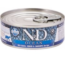 FARMINA N&D NATURAL & DELICIOUS Cat Ocean Tuna Squid Shrimp 6 x 70g - Konservi kaķiem