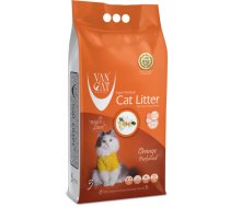 VAN CAT Orange - cementējošas smiltis kaķu tualetei 5kg - Cementējošas smiltis, pelēkas, ar apelsīnu aromātu