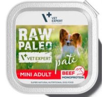 RAW PALEO PATE BEEF MINI ADULT 150g - Pilnvērtīga un sabalansēta barība, garda pastēte ar liellopu mazo šķirņu pieaugušiem suņiem.