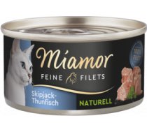 Miamor Feine Fillets Skipjack & Thunfisch  ar svītrainām tunča fileju 24x80g - Svītrainā tunzivs/tuncis 80g