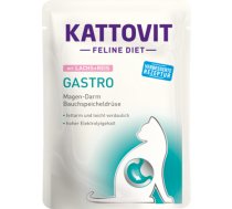 Kattovit Gastro Salmon & Rise kaķu konservi ar lasi un rīsiem  24x85g - Laša un rīsu konservi kaķiem ar gremošanas un aizkuņģa dziedzera problēmām